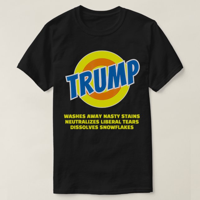 Camiseta Trump se lava lejos de que Nasty Guarda disuelve e (Diseño del anverso)