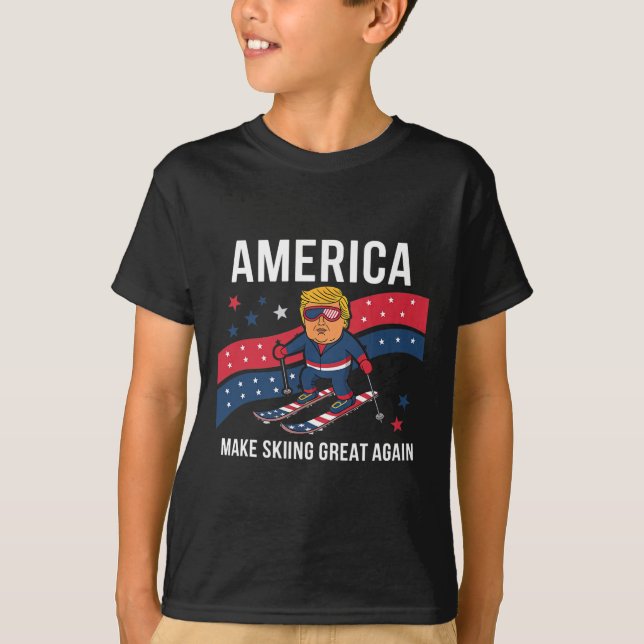 Camiseta Trump Ski Ee. Uu.: Navidades Hacen El Esquí Grande (Anverso)