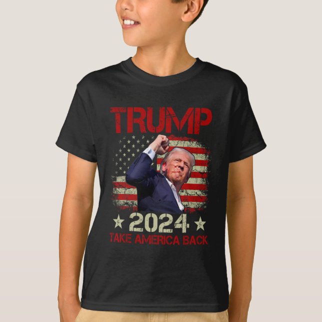 Camiseta Trump sobrevive a la primera toma de Trump (Anverso)