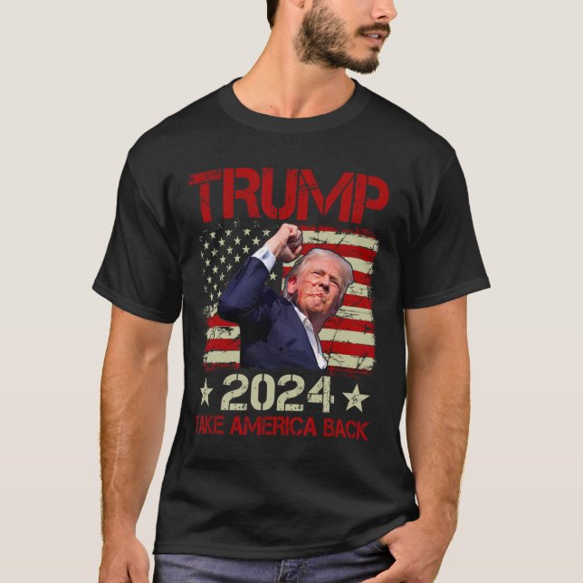 Camiseta Trump sobrevive a la primera toma de Trump (Anverso)