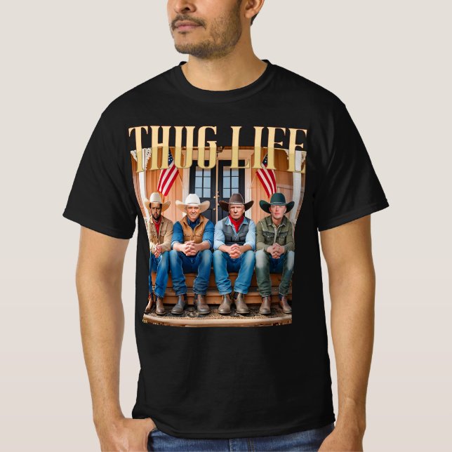 Camiseta Trump Squad Kennedy Vance Elon Thug Life (Anverso)