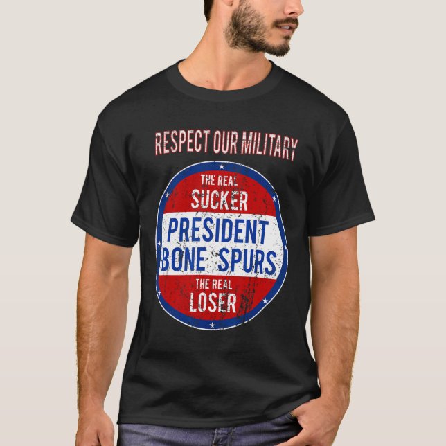 Camiseta Trump Sucker Loser Respetamos Nuestro Ejército (Anverso)