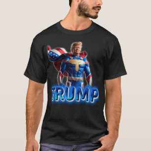 Camiseta Trump Superhéroe: Diseño de Poder Patriótico 2025