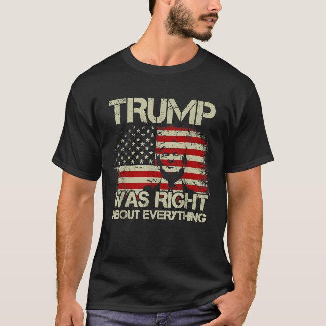 Camiseta Trump tenía razón sobre todo la bandera estadounid (Anverso)