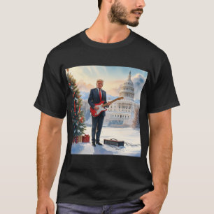 Camiseta Trump tocando guitarra eléctrica Navidades del Cap