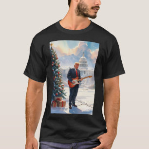 Camiseta Trump tocando guitarra eléctrica Navidades del Cap