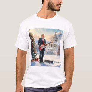 Camiseta Trump tocando guitarra eléctrica Navidades del Cap