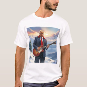 Camiseta Trump tocando guitarra eléctrica por árbol de Navi
