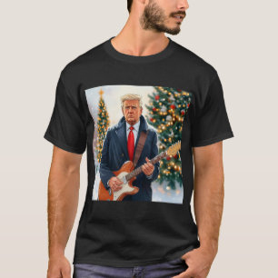 Camiseta Trump tocando guitarra eléctrica por árbol de Navi