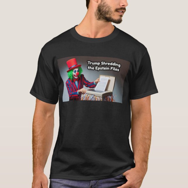 Camiseta Trump triturando los archivos de Epstein (Anverso)