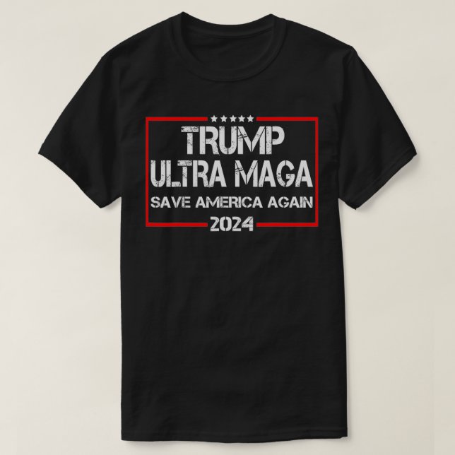 Camiseta Trump Ultra Maga Salva a Estados Unidos de nuevo 2 (Diseño del anverso)