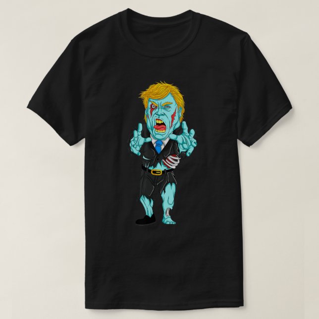 Camiseta Trump, un regalo gracioso para el presidente zombi (Diseño del anverso)