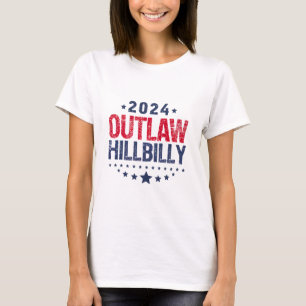 Camiseta Trump Vance 2024 Fuera de la Ley US Flag Hillbilly