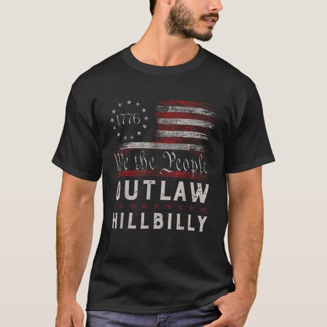 Camiseta Trump Vance 2024 J.D. Vance Outlaw Hillbilly (Anverso)