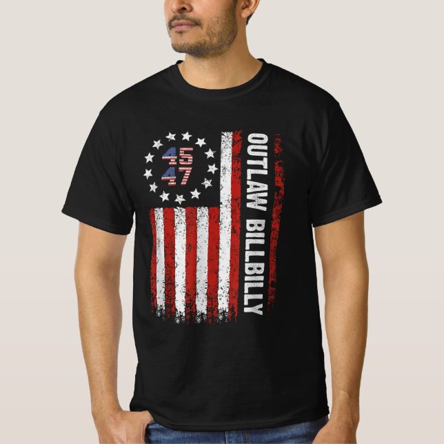 Camiseta Trump Vance 2024 J.D. Vance Outlaw Hillbilly (Anverso)