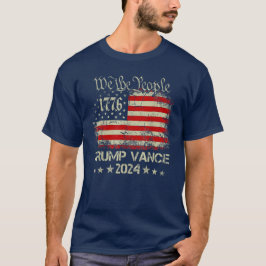 Camiseta Trump Vance 2024 Presidente republicano de bandera