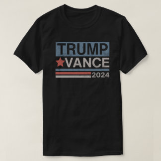 Camiseta Trump Vance 2024 Retro Stripe Trump