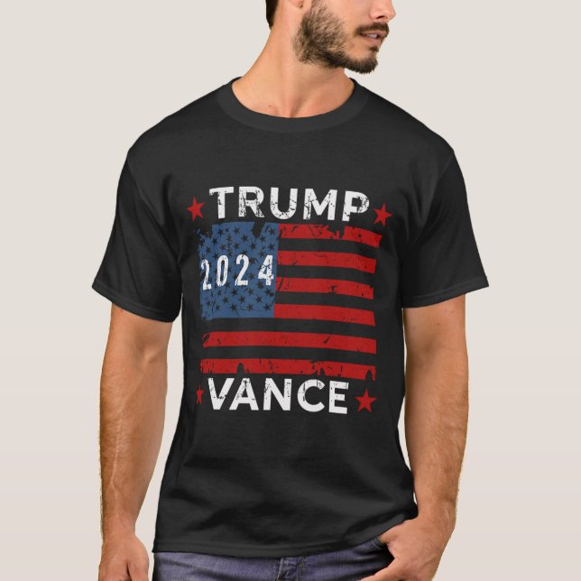 Camiseta Trump Vance 24 TShirt, elecciones de Trump 2024 (Anverso)