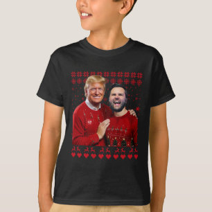 Camiseta Trump Vance Hermanos Divertido Rojo Feo Navidad Xm
