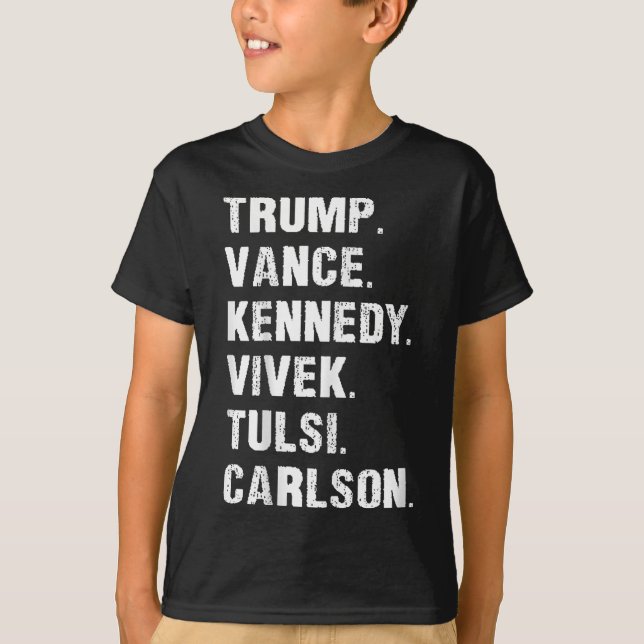 Camiseta Trump Vance Kennedy Vivek Tulsi Carlson (Anverso)