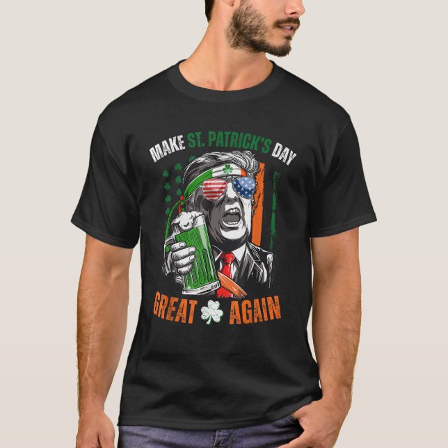 Camiseta Trump vuelve a hacer grande el día de San Patricio (Anverso)