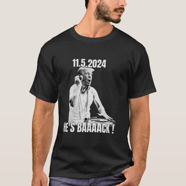 Camiseta Trump vuelve a ser gracioso retro DOJ que regresa  (Anverso)