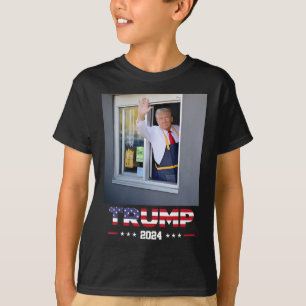 Camiseta Trump Works Drive-thru Trump Sirviendo Papas Frita