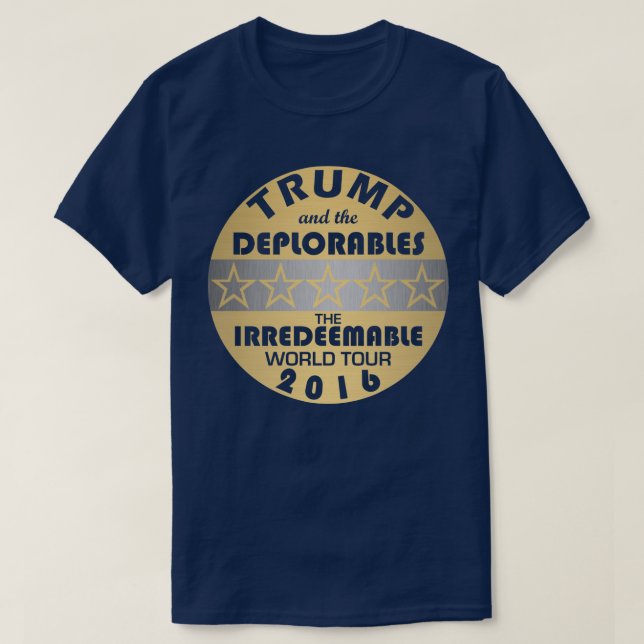 Camiseta Trump Y Los Deplorables Irremediables Graciosos (Diseño del anverso)