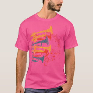 Camiseta Trumpe de un músico retro que marcha banda de trom