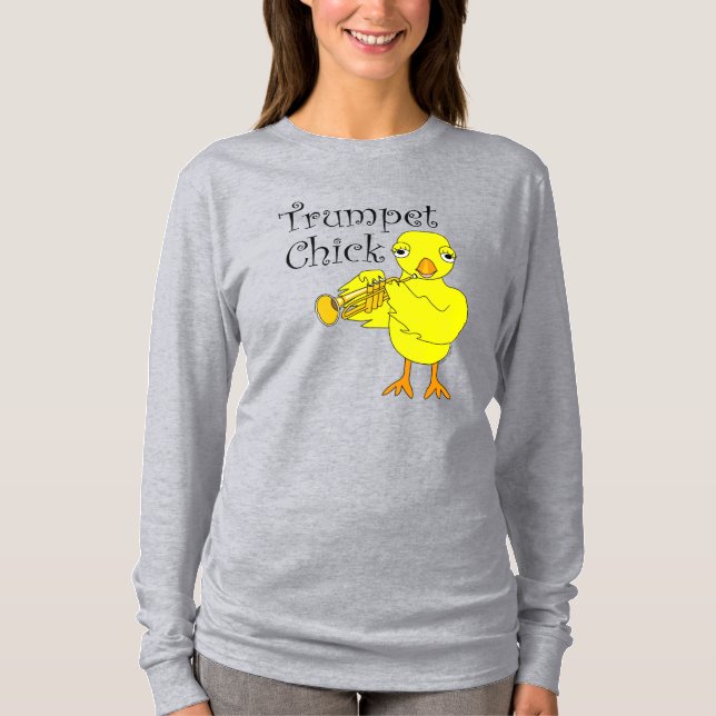 Camiseta Trumpet Chick Text (Anverso)