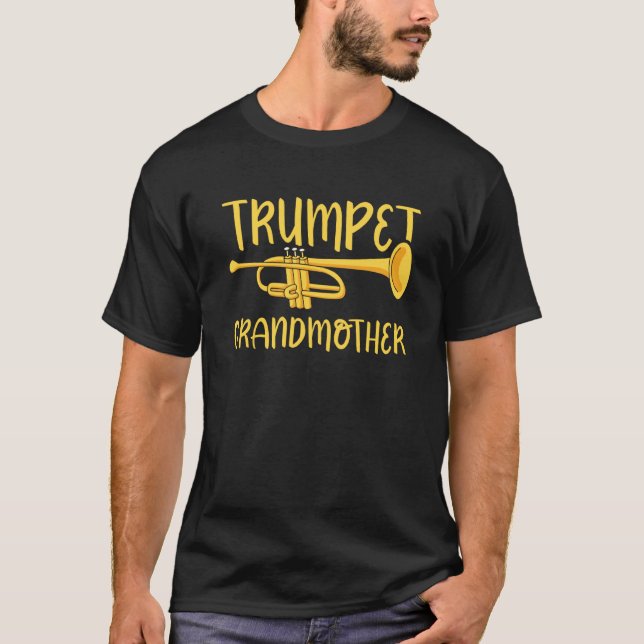 Camiseta Trumpet Grandmother Instrument Musician Trumpeter  (Anverso)