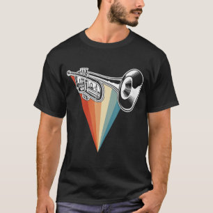 Camiseta Trumpet Jazz de música retro Trumpeter, trompetist