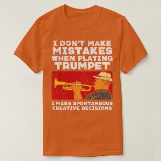 Camiseta Trumpet jugando una trompeta (Diseño del anverso)