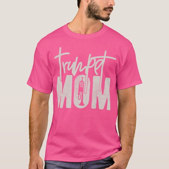 Camiseta Trumpet Mom - Graciosa Banda De Marcha Mamá - Trum (Anverso)
