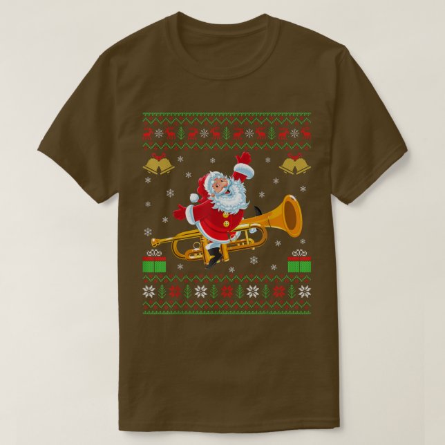 Camiseta Trumpet Music, amante de los feos Santa Rige, Trum (Diseño del anverso)