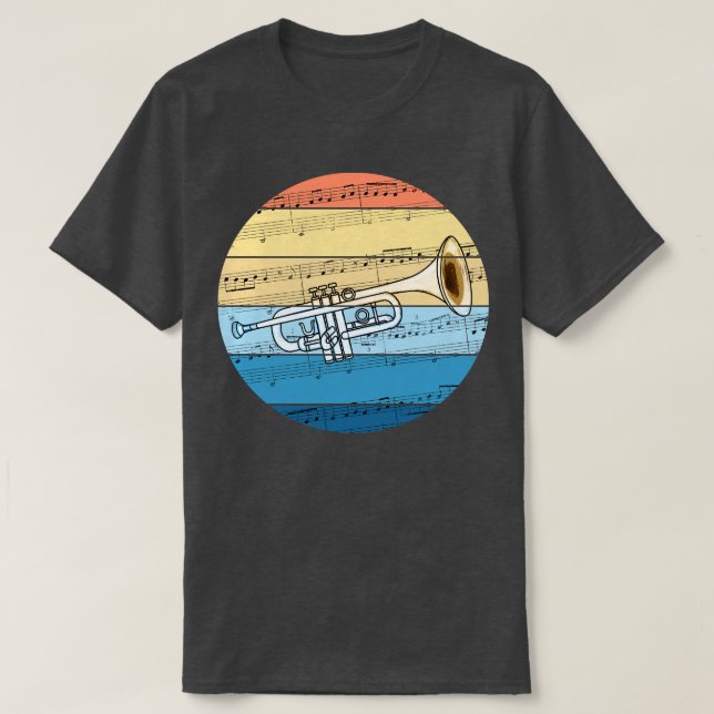 Camiseta Trumpet Music Notation Trumpeter (Diseño del anverso)