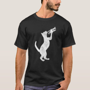 Camiseta Trumpet Player Cat Vintage