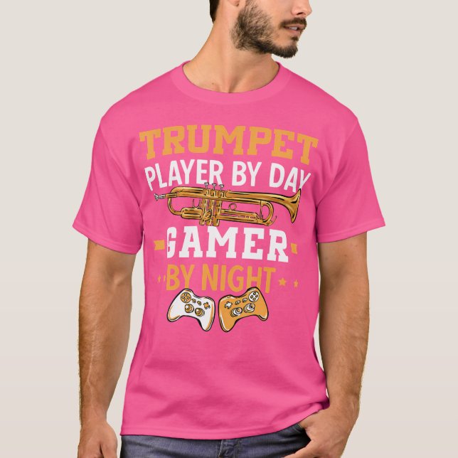 Camiseta Trumpet Player Gamer Trumpeter Instrumento musical (Anverso)