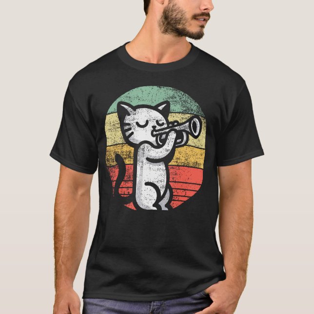 Camiseta Trumpet Player I Cat Plays Trumpet (Anverso)
