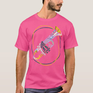 Camiseta Trumpet Player Jazz Music Gion Hippie Trumpet