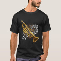Trumpet Player Musical Notes Jazz Music Art