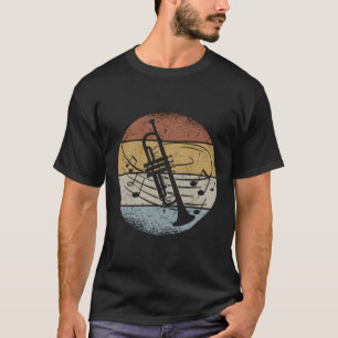 Camiseta Trumpet Player Orchestra Músico nota truco retro