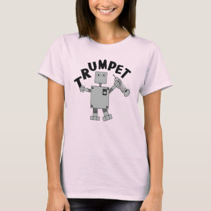Camiseta Trumpet Robot Text