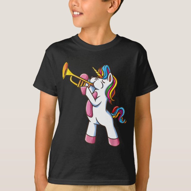Camiseta Trumpet Unicorn Marching Band And Jazz Player Gift (Anverso)