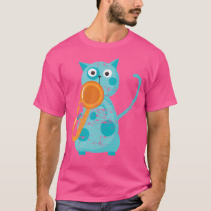 Camiseta Trumpete animal de gato de músico de jazz