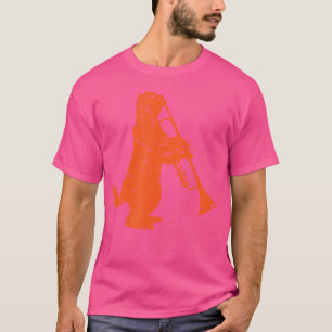 Camiseta Trumpete de regalo animal de gato de músico de jaz