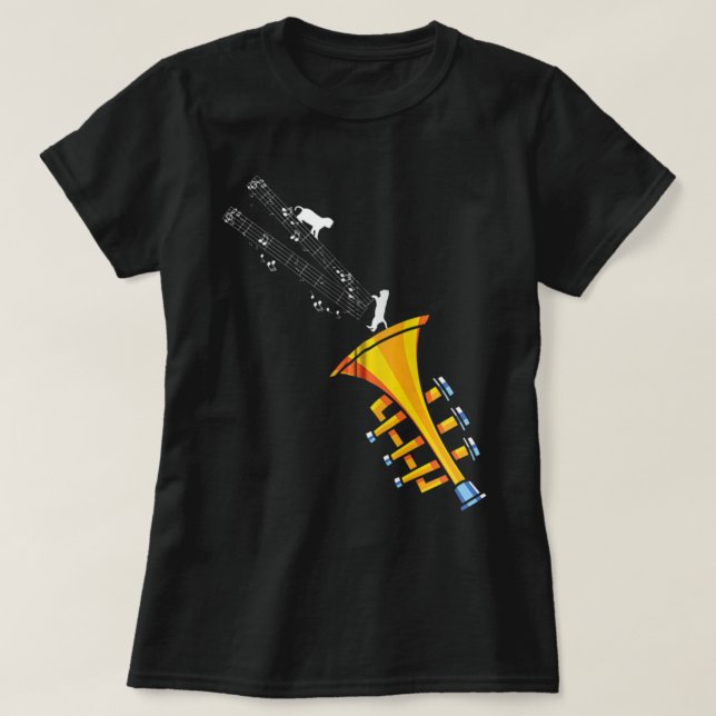 Camiseta Trumpeter Mascota de música jazz idea de regalo de (Diseño del anverso)