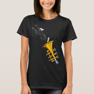 Camiseta Trumpeter Mascota de música jazz idea de regalo de
