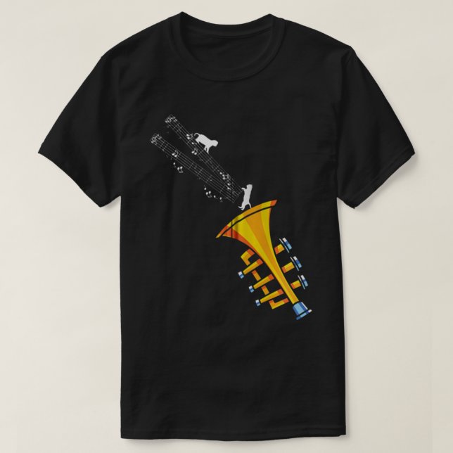 Camiseta Trumpeter Mascota de música jazz idea de regalo de (Diseño del anverso)