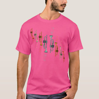Camiseta Trumpeter Music Notes Jazz Music Instrupe